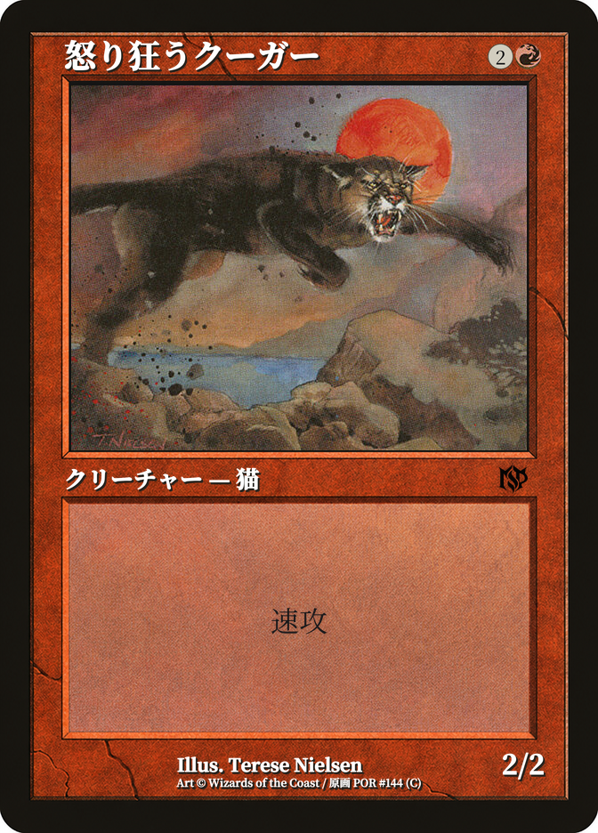 怒り狂うクーガー